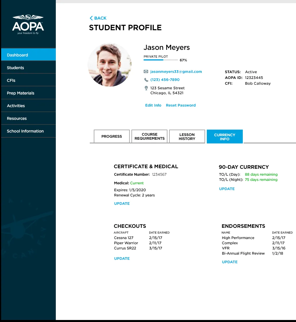 10,000+ Student Pilots Trained on a Mobile-First Learning Platform — product screens