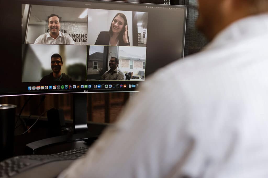People on Zoom call - Contact Frogslayer